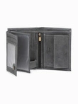 Men's leather wallet - black A417