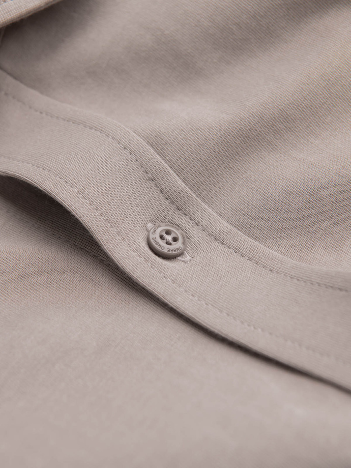Pánska košeľa REGULAR z bavlneného jednoduchého džerseja - popol V5 OM-SHCS-0138