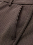 Pánske chino nohavice s elastickým pásom SLIM FIT - čokoládové V2 OM-PACP-0158