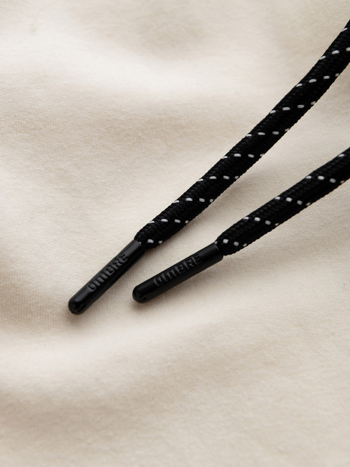 Pantaloni de trening cu logo pentru bărbați - crem V2 OM-PASK-0167