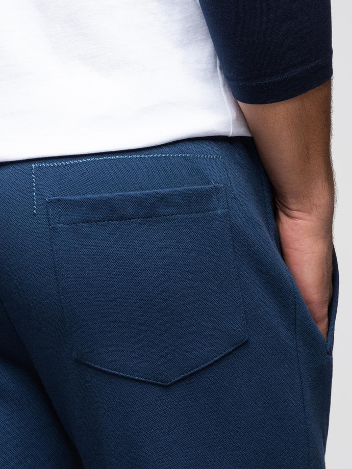 CARROT men's structured knit sweatpants - dark blue V5 OM-PASK-0143