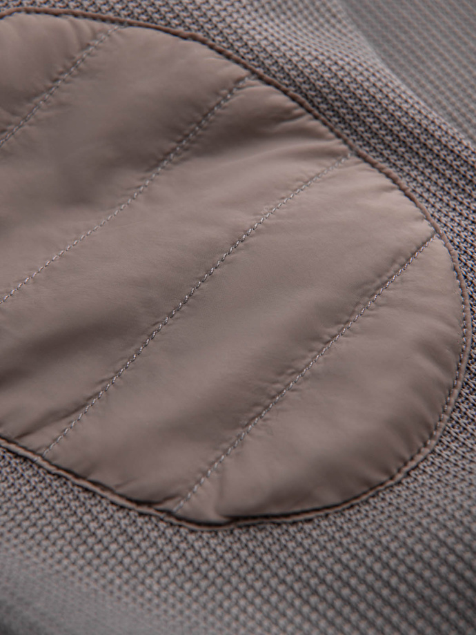 Jachetă pentru bărbați cu guler înalt și interior din fleece - Ash V2 OM-JANP-0154