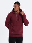 Men's non-stretch hoodie - maroon V7 OM-SSBN-0120