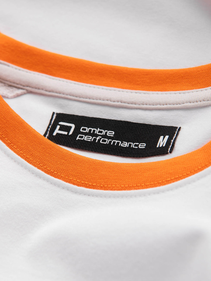 Vyriški medvilniniai marškinėliai "Reglan" - pilka ir balta V2 S1623