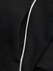 Unbuttoned men's sweatshirt with stand-up collar and hood - black V1 OM-SSZP-0216