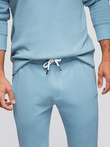 Men's sweatpants with unlined leg - light blue V7 OM-PABS-0206