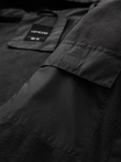 Colorful lightweight men's sports jacket with fleece - blue and graphite V2 OM-JANP-0194
