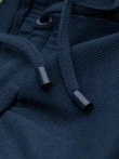 Pantaloni scurți tricotați pentru bărbați cu talie elastică - albastru marin V1 OM-SRCS-0107