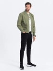 Men's classic bomber jacket - green V2 C439