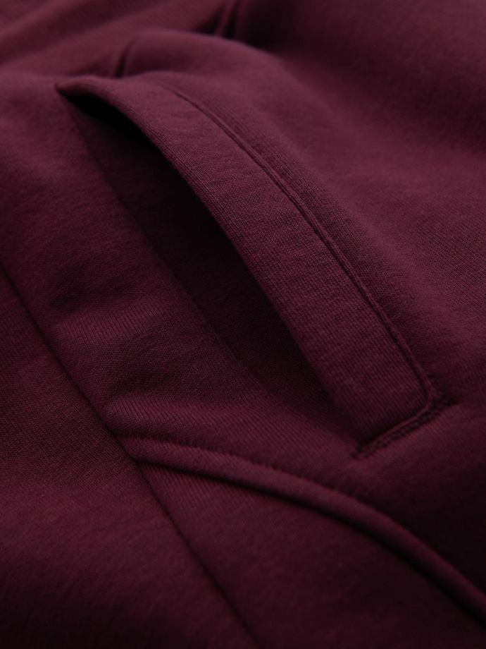 Pánske bavlnené tepláky BASIC joggers - bordová V3 OM-PABS-0174