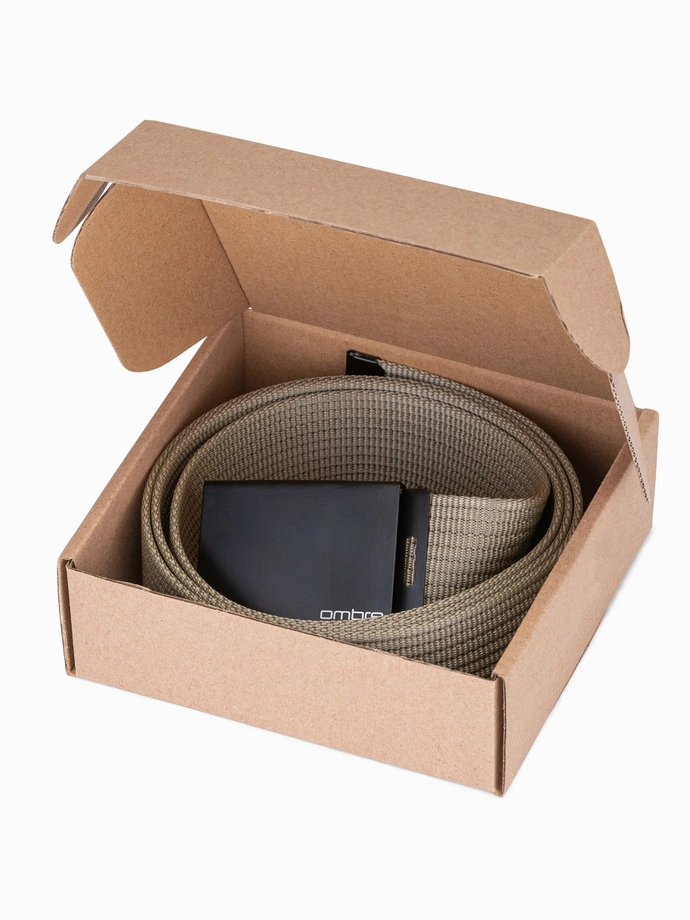 Cureaua pentru bărbați cu catarama reglabilă - kaki A030