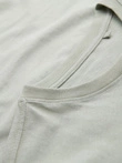 Casual men's t-shirt with pocket patch - light grey V2 OM-TSCT-0109