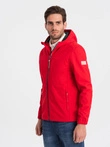 Vyriška striukė su fliso viduriu SOFTSHELL-raudona V6 OM-JANP-0137
