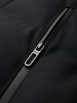 Men's long warm parka jacket with hood - black V2 OM-JALJ-0182