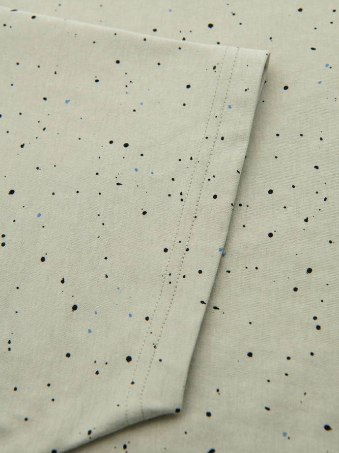 Pánské bavlněné tričko s potiskem a kulatým výstřihem - mint V3 OM-TSFP-0186