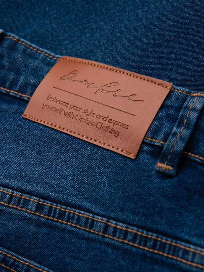 Pánske džínsové nohavice JOGGERS s klasickým strihom - modré V2 OM-PADJ-0265