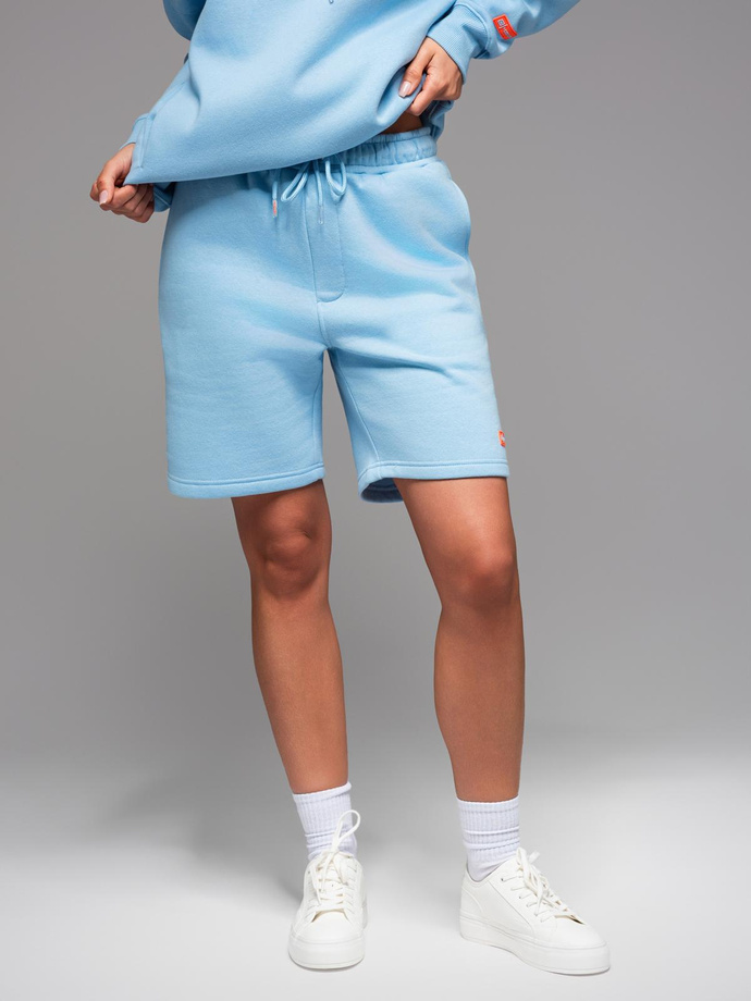 Unisex sweat shorts with drawstring waist - blue V8 OU-SRBC-0101