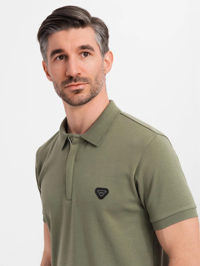 Tricou polo din tricot Pique - ecrue V7 S1746