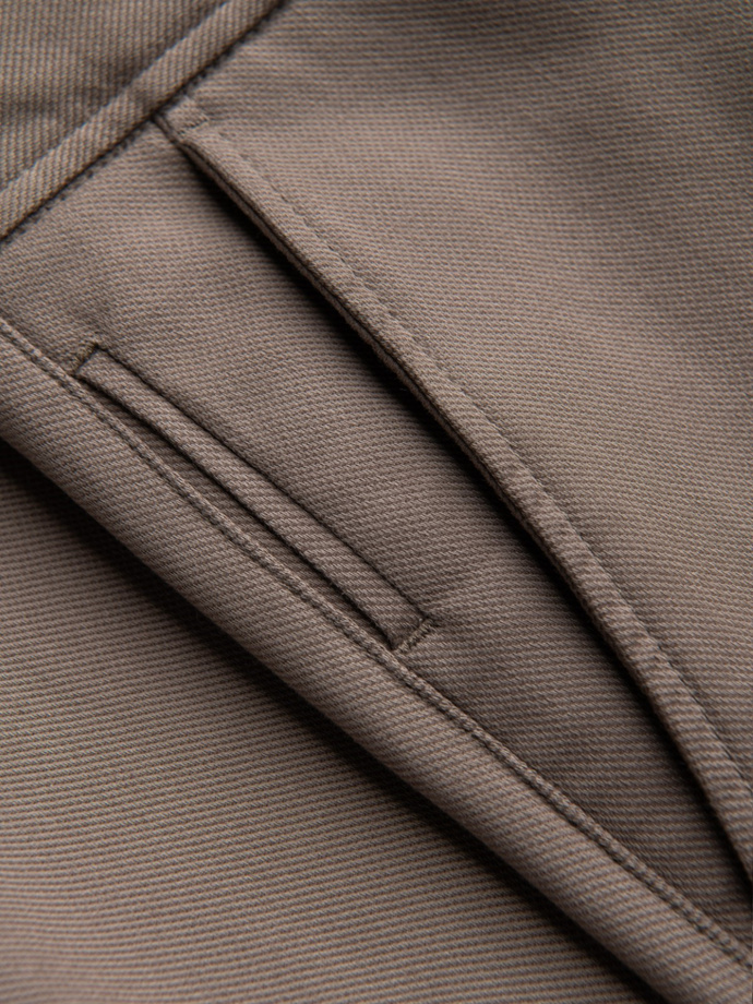 Pánske chino nohavice SLIM FIT s jemnou textúrou - popol V1 OM-PACP-0190