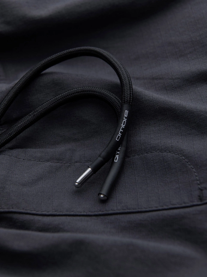 Pantaloni bărbătești JOGGER cu buzunare cargo cu fermoar și fermoar - grafit V6 OM-PAJO-0135