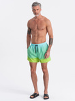 Men's ombre effect swim shorts - light turquoise V19 OM-SRBS-0125