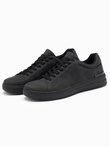 Casual uniform men's eco nubuck shoes - black V4 OM-FOCS-0151