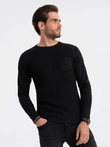Men's longsleeve with "waffle" texture - black V4 OM-LSCL-0109