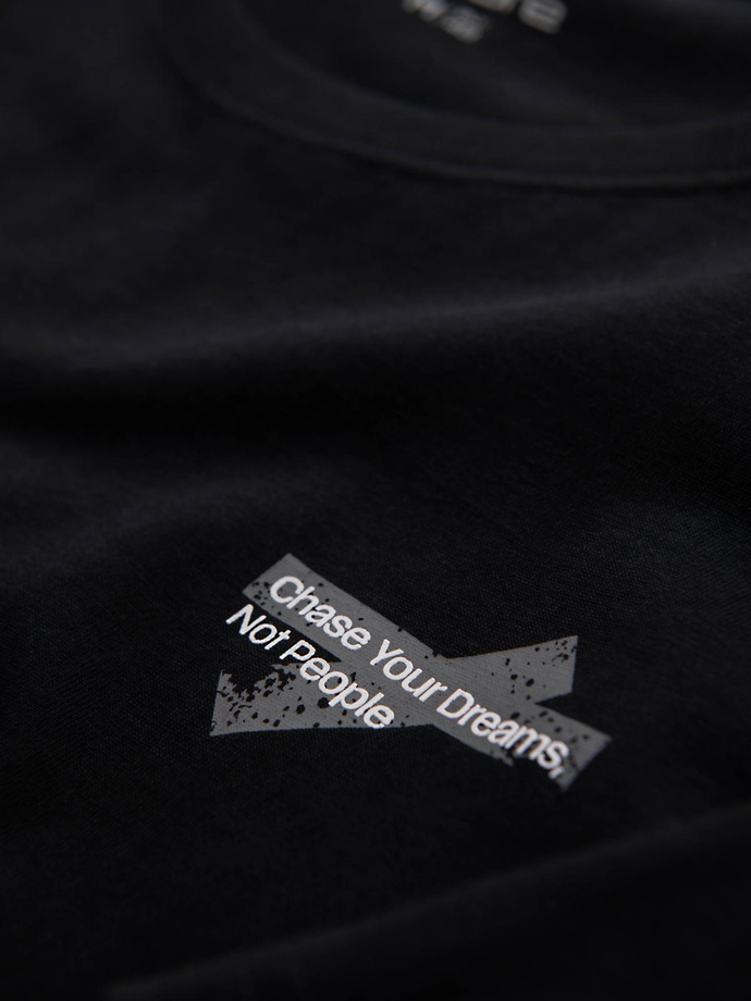 Men's cotton t-shirt with double printed logo - white V1 OM-TSPT-0211 