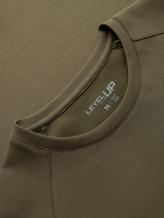 Pánské tričko COMFORT FIT s raglánovými rukávy - olivové V4 OM-TSCT-0240