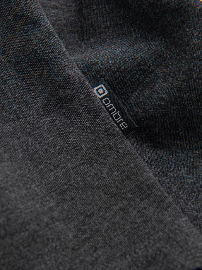 Tricou pentru bărbați cu decolteu rotund deschis - negru V4 OM-TSCT-0155