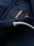 Unbuttoned men's sweatshirt with stand-up collar and hood - black V1 OM-SSZP-0216