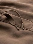 Pánské teplákové kraťasy RELAXED FIT ve sportovním stylu - světle hnědé V2 OM-SRWS-0122