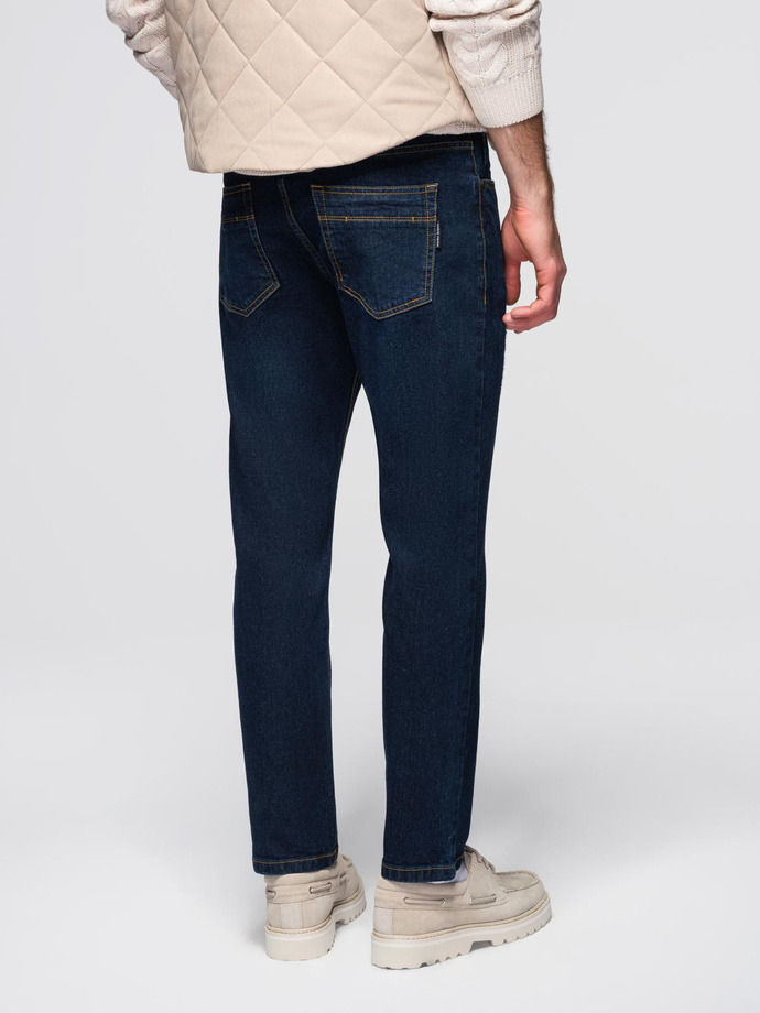Pánské džínové kalhoty REGULAR FIT - tmavě modré V4 OM-PADP-0241