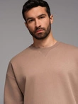 Klasická unisex mikina s kulatým výstřihem - hnědá V16 OU-SNBC-0104