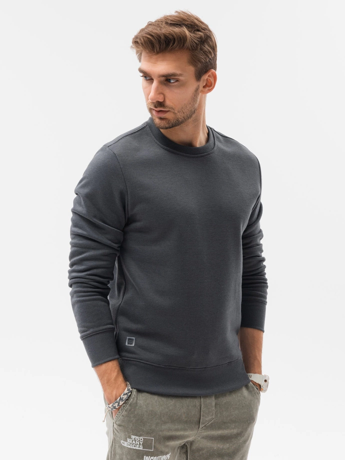 Men's plain sweatshirt - dark grey B978