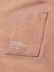 Tricou bărbătesc din bumbac cu buzunar - maro deschis V7 OM-TSPT-0154