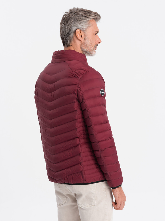 Men's quilted jacket - red V4 C528