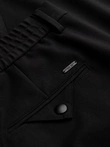 Pánské chino kalhoty s elastickým pasem SLIM FIT - černé V3 OM-PACP-0158