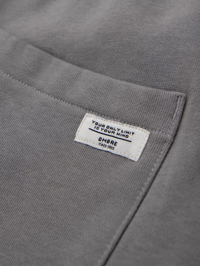 Men's sweatpants with unlined leg - gray V8 OM-PABS-0206