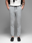 Pantaloni bărbătești tricotați cu talie elastică - gri deschis V1 OM-PACP-0116