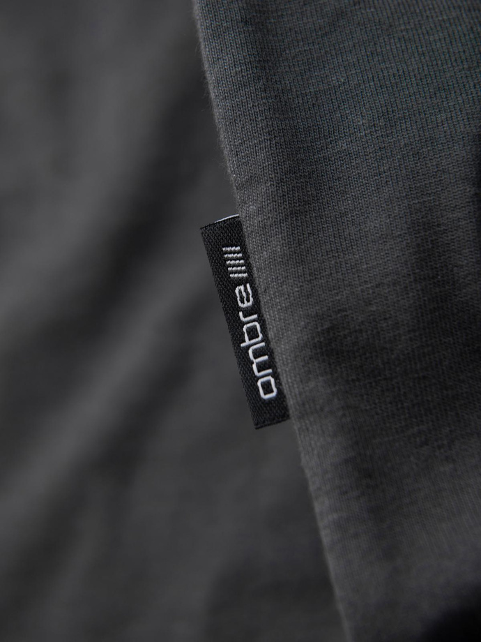 Tricou clasic BASIC din bumbac pentru bărbați - violet V13 OM-TSBS-0146