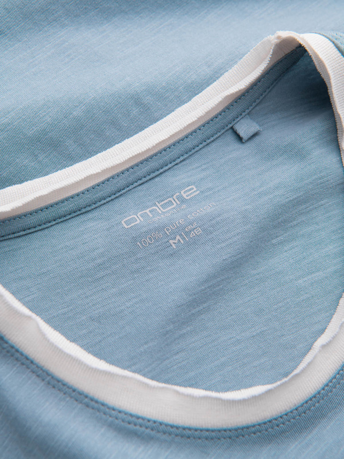 Pánske tričko so surovým povrchom - modré V4 OM-TSCT-22SS-004