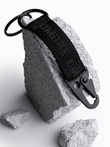 Men's key ring with snap hook - black V1 OU-ACKC-0100