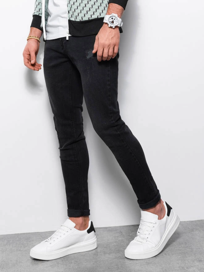 Vyriški džinsiniai SKINNY FIT - juodi P1060