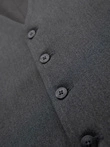 Men's suit vest with classic detailing and lining - graphite V3 OM-BLZV-0142