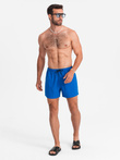 Neon men's swim shorts with magic print effect - blue V3 OM-SRBS-0147