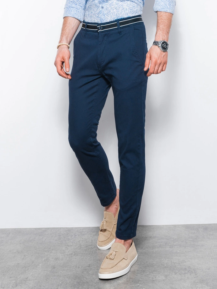 Pantaloni chino barbati - bleumarin P156