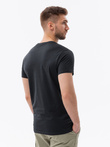 Tricou bărbătesc din bumbac imprimat - negru V1 S1751
