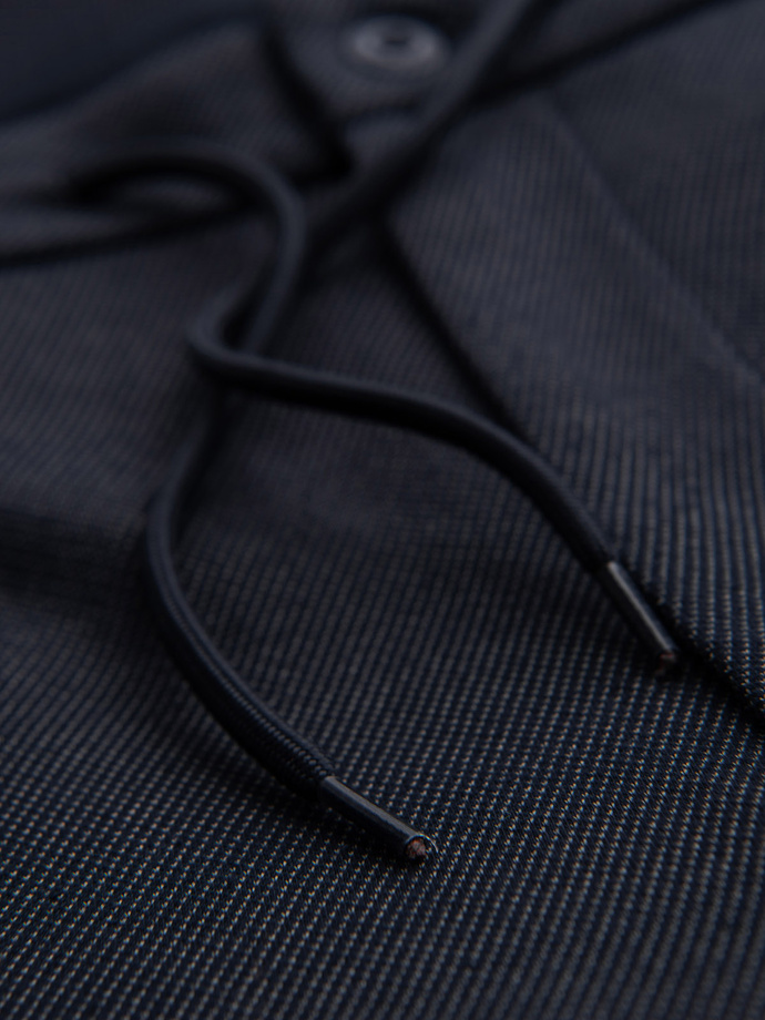 Pantaloni CARROT pentru bărbați CARROT din tricot structurat în două tonuri - albastru marin V1 OM-PACP-0168