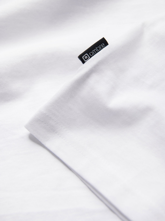 Tricou bărbătesc din bumbac imprimat California - alb V1 OM-TSPT-0128